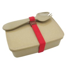 稻殼纖維餐盒連叉(細)